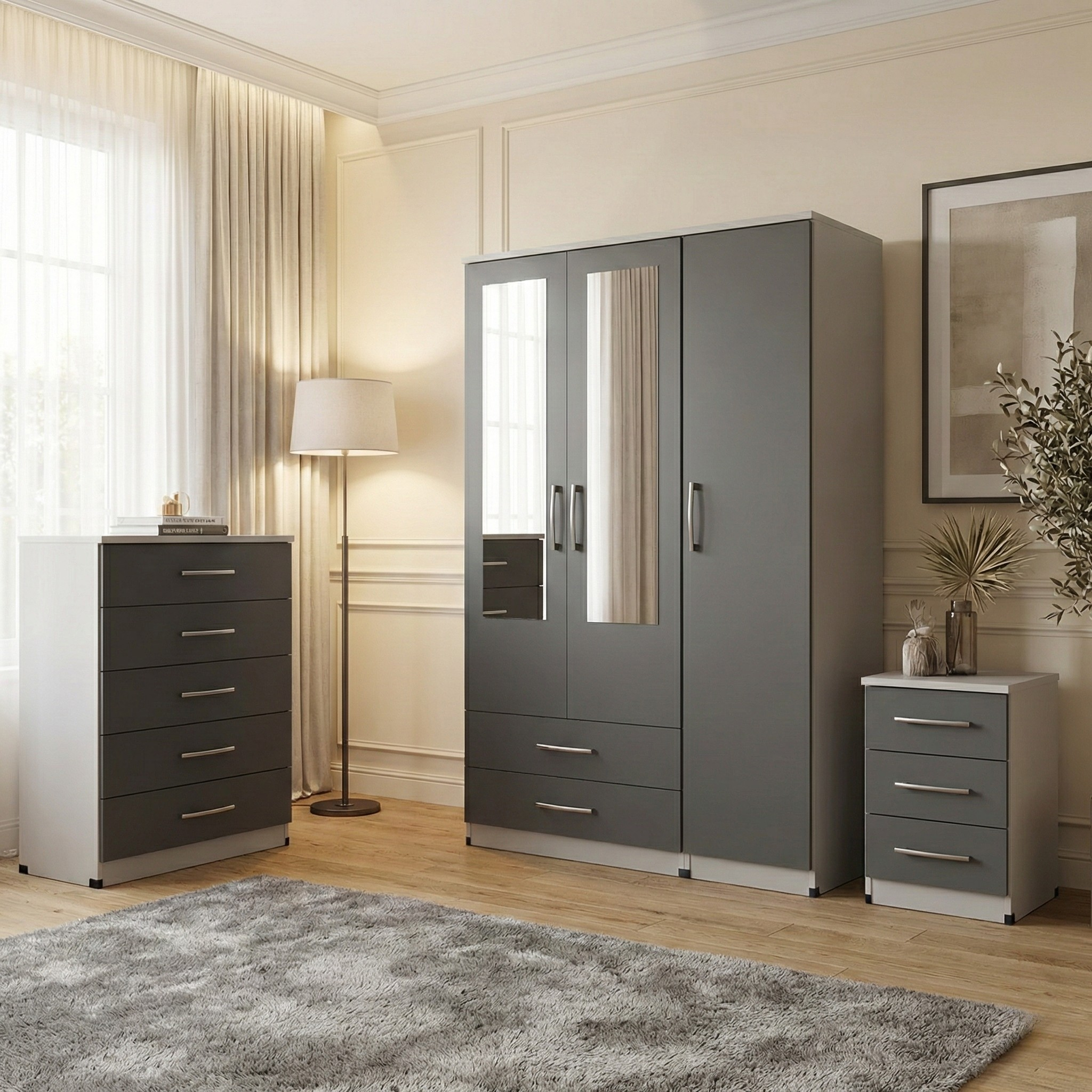 3Pc Assembled Bedroom Set